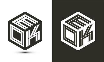 d'accord lettre logo conception avec illustrateur cube logo, vecteur logo moderne alphabet Police de caractère chevauchement style.
