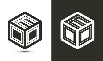 ooo lettre logo conception avec illustrateur cube logo, vecteur logo moderne alphabet Police de caractère chevauchement style.