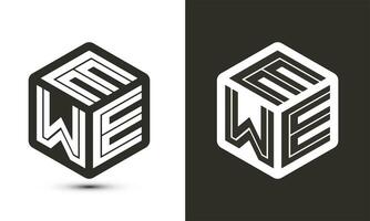 brebis lettre logo conception avec illustrateur cube logo, vecteur logo moderne alphabet Police de caractère chevauchement style.