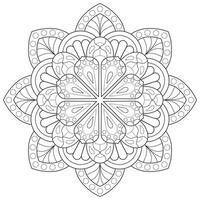 mandala fleur pour adulte coloration livre. vecteur