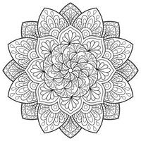 mandala fleur pour adulte coloration livre. vecteur