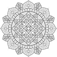 mandala fleur pour adulte coloration livre. vecteur