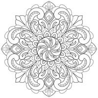 mandala fleur pour adulte coloration livre. vecteur