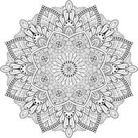 mandala fleur pour adulte coloration livre. vecteur