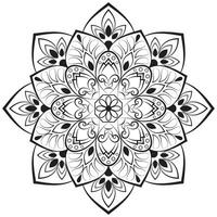 mandala fleur pour adulte coloration livre. vecteur