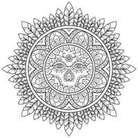 mandala fleur pour adulte coloration livre. vecteur