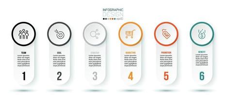 modèle d'infographie d'entreprise avec conception d'étape ou d'option. vecteur