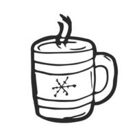 vecteur esquisser illustration - tasse de café ou thé