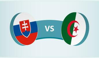 la slovaquie contre Algérie, équipe des sports compétition concept. vecteur