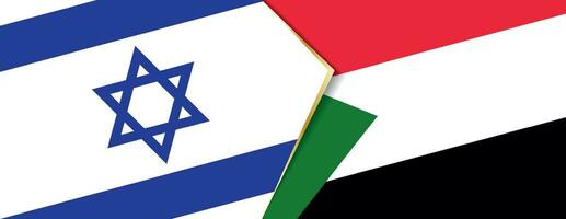 Israël et Soudan drapeaux, deux vecteur drapeaux.