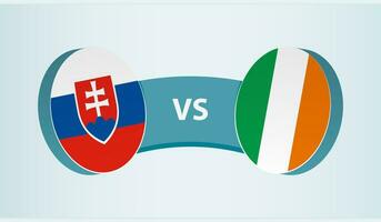 la slovaquie contre Irlande, équipe des sports compétition concept. vecteur