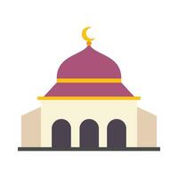 mosquée islamique bâtiment illustration plate vecteur