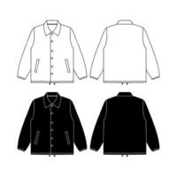 Veste coach modèle vector illustration design plat vêtements contour