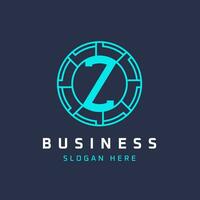 lettre z technologie logo conception. initiale rond z logo universel élégant icône vecteur