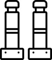 icône de ligne pour les bornes vecteur