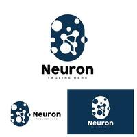 neurone logo conception santé illustration ADN molécule nerf cellule abstrait Facile illustration vecteur