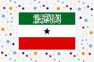 Somaliland drapeau indépendance journée fête avec étoiles vecteur