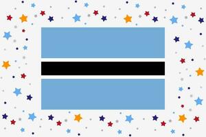 le botswana drapeau indépendance journée fête avec étoiles vecteur