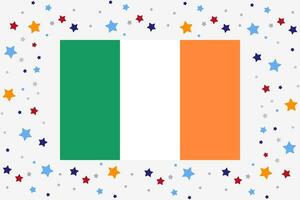 Irlande drapeau indépendance journée fête avec étoiles vecteur