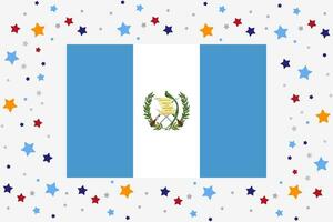 Guatemala drapeau indépendance journée fête avec étoiles vecteur