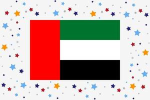 uni arabe émirats drapeau indépendance journée fête avec étoiles vecteur