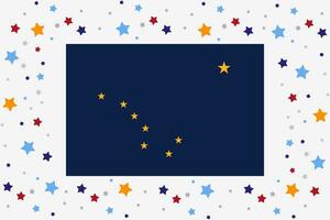 Alaska drapeau indépendance journée fête avec étoiles vecteur