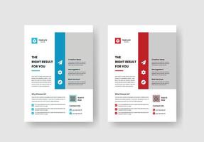 Entreprise minimale flyer affiche brochure brochure couverture conception mise en page arrière-plan, schéma de deux couleurs, modèle vectoriel au format a4