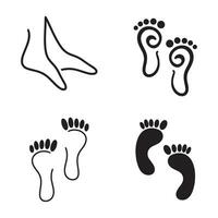 modèle de logo d'icône de pied et de soins soins de santé du pied et de la cheville vecteur