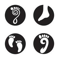 modèle de logo d'icône de pied et de soins soins de santé du pied et de la cheville vecteur