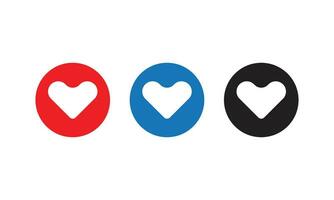 cœur illustration icône ensemble, l'amour symbole icône ensemble, l'amour symbole vecteur. vecteur