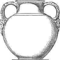 bronze vase, ancien gravure. vecteur