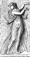 transparent robe, borghese vase Danseur, ancien gravure. vecteur
