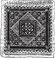 égyptien broderie, ancien gravure. vecteur