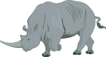 rhinocéros ou les rhinocérotidés, illustration vecteur