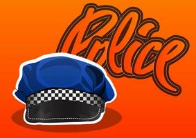 police casquette, illustration vecteur