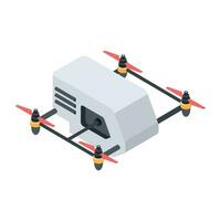 aérien drones isométrique icône vecteur
