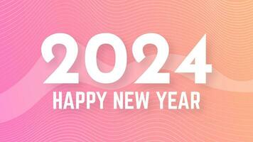 2024 content Nouveau année sur coloré Contexte vecteur