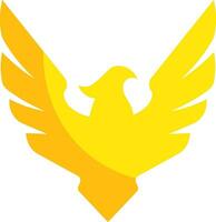 d'or phénix Aigle silhouette logo vecteur