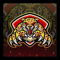 création de logo de mascotte guépard esport vecteur