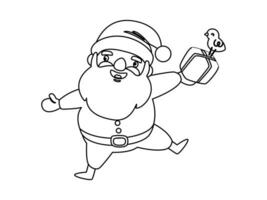 main dessiner Père Noël claus esquisser dessin illustration vecteur