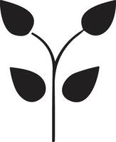fleur ou feuille logo dans une minimaliste style pour décoration vecteur
