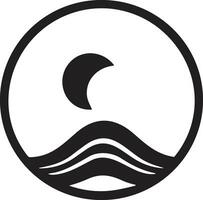 mer ou vague logo dans une minimaliste style pour décoration vecteur