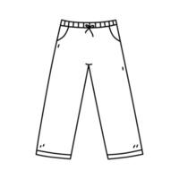 Pour des hommes un pantalon isolé sur une blanc Contexte. vecteur dessiné à la main illustration dans griffonnage style. parfait pour cartes, décorations, logo, divers conceptions.