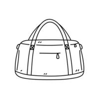 des sports sac isolé sur une blanc Contexte. vecteur dessiné à la main illustration dans griffonnage style. parfait pour logo, décorations, divers conceptions.