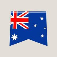 Australie coin drapeau. vecteur illustration nationale drapeau isolé sur lumière Contexte