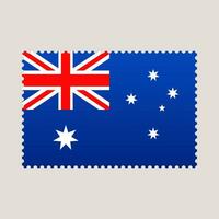 Australie drapeau affranchissement timbre. vecteur illustration nationale drapeau isolé sur lumière Contexte