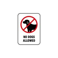 non chiens permis signe modèle vecteur, non animaux domestiques symbole vecteur