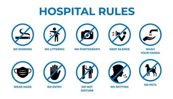 hôpital règles signe illustration vecteur