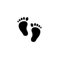 silhouette de bébé pied étape illustration vecteur