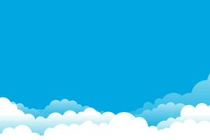Facile blanc nuage Contexte conception, vide bleu ciel illustration modèle vecteur